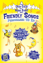My Friendly Songs personalized CD kit card